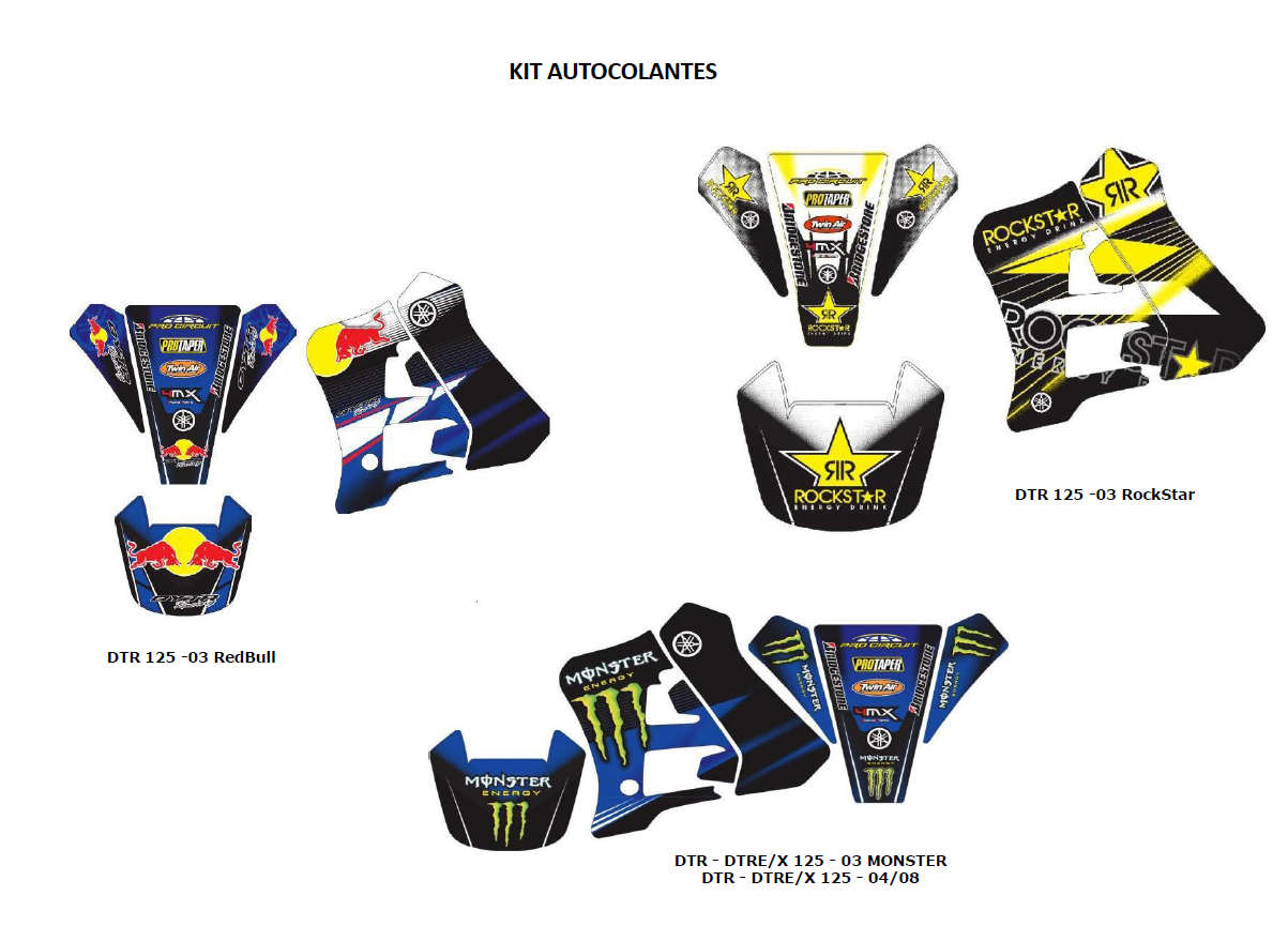  Kit Autocolante DTR125